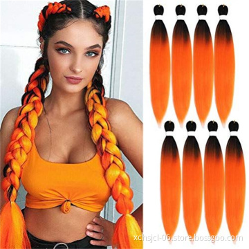 Synthetic Pre-stretched Braiding Hair Perm Yaki Braid Hair Bulk Jumbo Pre Stretched Braiding Hair Expression for Women